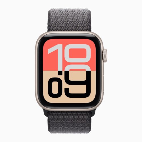 Apple Watch SE 3 40mm, Starlight Aluminum Case with Sport Loop - Dark Gray