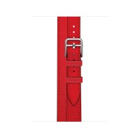 Ремешок Hermès Attelage Double Tour из кожи Swift 41mm для Apple Watch - "Красный"