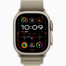 Apple Watch Ultra 2 49mm Titanium Case with Olive Alpine Loop (M)