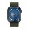 Apple Watch Series 9 41mm, Midnight Aluminum Case with Sport Loop - Cypress