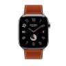 Ремешок Hermès Single Tour из кожи Swift 46mm для Apple Watch - Красно-коричневый (Cevre)