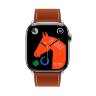 Ремешок Hermès Single Tour из кожи Swift 46mm для Apple Watch - Красно-коричневый (Cevre)