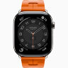 Apple Watch Hermes Series 12 46mm, спортивный ремешок Kilim оранжевый
