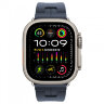 Apple Watch Ultra 3 49mm Titanium, спортивный ремешок Hermes Kilim синий