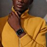 Apple Watch Hermès Series 12 46mm, Silver Titanium, ремешок Deployment Buckle Kilim синий (Bleu De Malte)