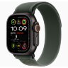Apple Watch Ultra 2 49mm Black Titanium Case with Green Trail Loop (S/M)