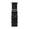 Ремешок Hermes для Apple Watch 46mm Bridon Lisere Single Tour - Черный/Серый (Noir/Gris)
