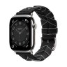 Ремешок Hermes для Apple Watch 46mm Bridon Lisere Single Tour - Черный/Серый (Noir/Gris)