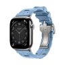 Ремешок Hermes для Apple Watch 46mm Kilim Single Tour - Голубой (Bleu Pastel)