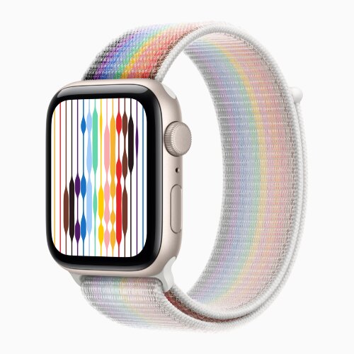 Apple Watch SE 3 40mm, Starlight Aluminum Case with Sport Loop - Pride Edition