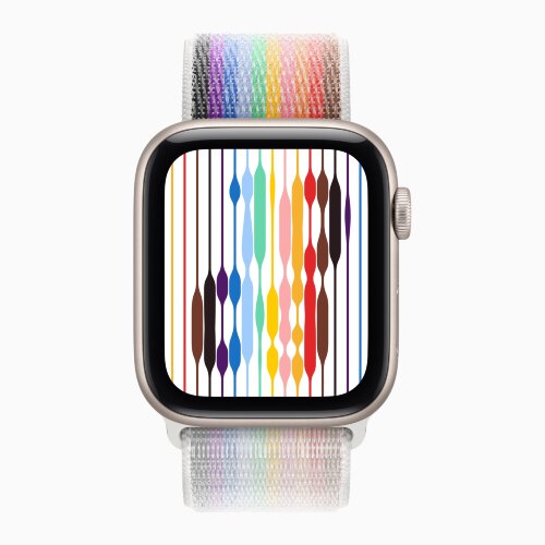 Apple Watch SE 3 40mm, Starlight Aluminum Case with Sport Loop - Pride Edition