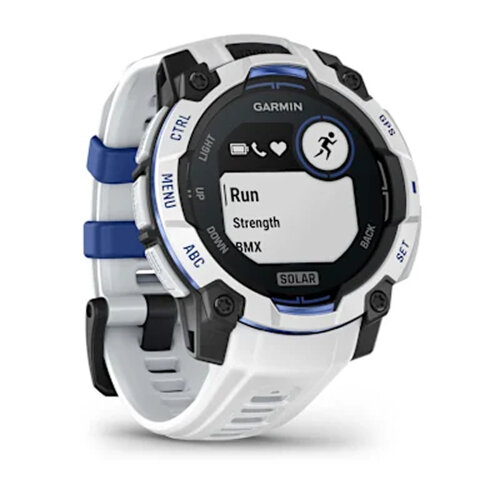 Умные часы Garmin Instinct 3 45mm, Solar, Whitestone, Whitestone/Bolt Blue Band