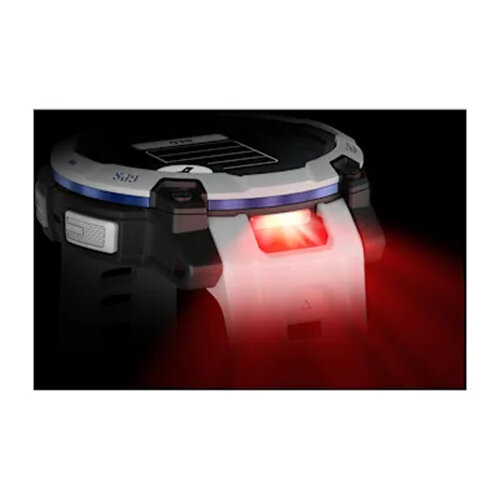 Умные часы Garmin Instinct 3 45mm, Solar, Whitestone, Whitestone/Bolt Blue Band