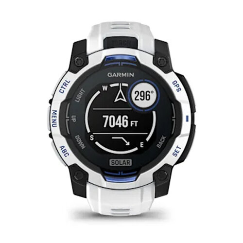 Умные часы Garmin Instinct 3 45mm, Solar, Whitestone, Whitestone/Bolt Blue Band