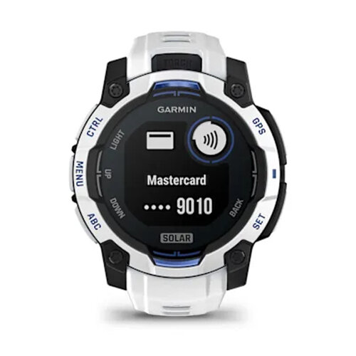 Умные часы Garmin Instinct 3 45mm, Solar, Whitestone, Whitestone/Bolt Blue Band