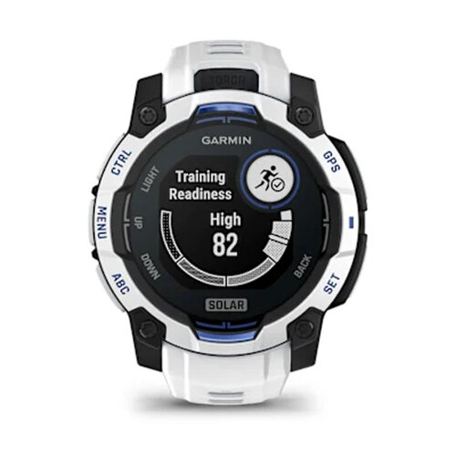 Умные часы Garmin Instinct 3 45mm, Solar, Whitestone, Whitestone/Bolt Blue Band