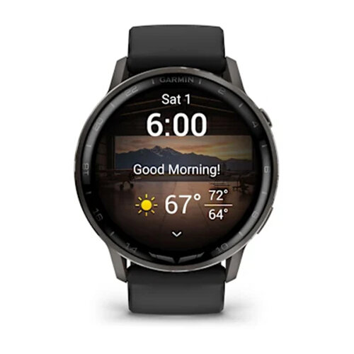 Умные часы Garmin D2 Air X15 45mm, Slate, Black Silicone Band