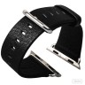Ремешок кожаный с классической пряжкой для Apple Watch 38mm Черный