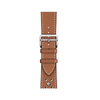Ремешок Hermès Single Tour Clou Medor Rock из кожи Swift 42mm для Apple Watch - Коричневый (Gold)