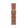 Ремешок Hermès Single Tour Clou Medor Rock из кожи Swift 42mm для Apple Watch - Коричневый (Gold)