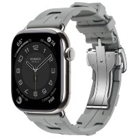 Apple Watch Hermes Series 12 46mm, спортивный ремешок Kilim серый