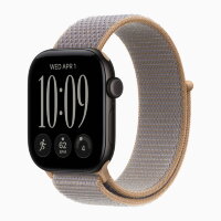 Apple Watch Series 12 42mm, Black Aluminum Case with Sport Loop - Chambray Blue