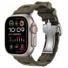 Apple Watch Ultra 3 49mm Titanium, спортивный ремешок Hermes Kilim хаки