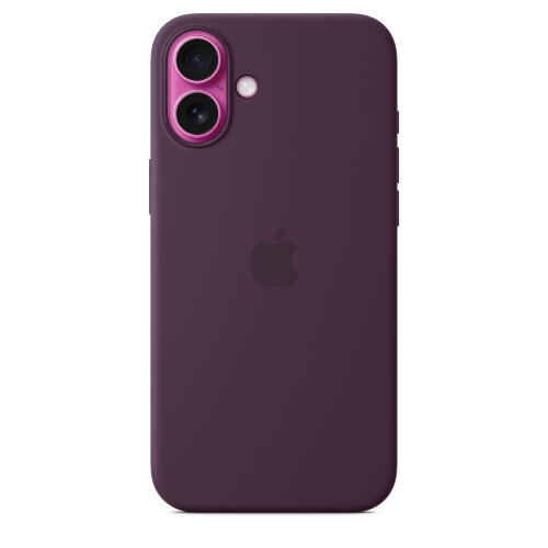 Силиконовый чехол для iPhone 16 Plus с MagSafe - Plum (Бордовый)
