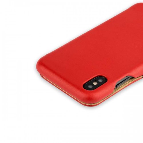 Чехол-книжка кожаный i-Carer для iPhone X luxury Series - Красный