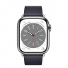 Apple Watch Series 8 41mm Silver Stainless Steel Case with Modern Buckle (Large) - Ink