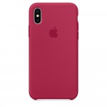 Силиконовый чехол для iPhone X красная роза