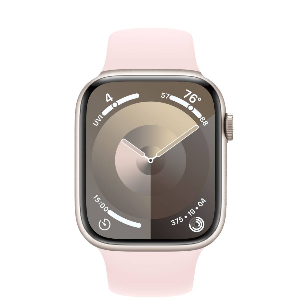 Apple Watch 9 Aluminum Starlight 45mm Light Pink band