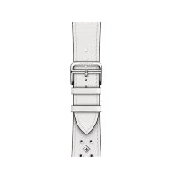 Ремешок Hermès Single Tour Clou Medor Rock из кожи Swift 42mm для Apple Watch - Белый (Blanc)