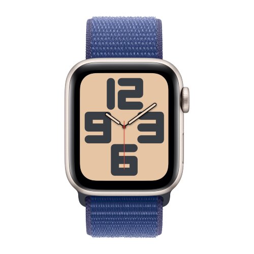 Apple Watch SE (2023) 44mm, Starlight Aluminum Case with Sport Loop - Ocean Blue (Синий)