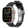 Apple Watch Ultra 3 49mm Titanium, спортивный ремешок Hermes Kilim черный