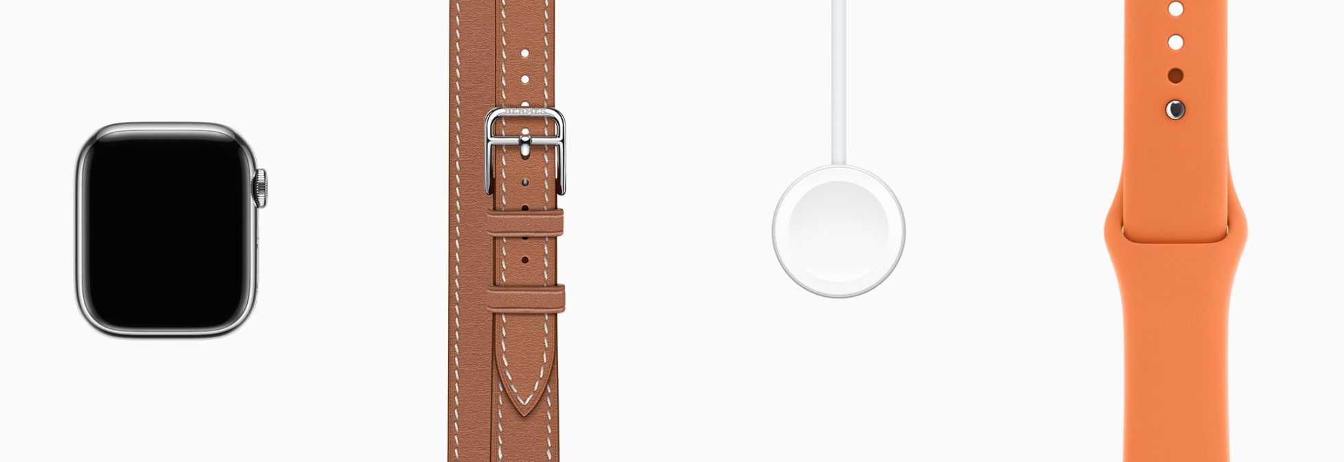 New Hermes Apple Watch Series 9 with Gold Attelage Double Tour Hermes Band  Brown